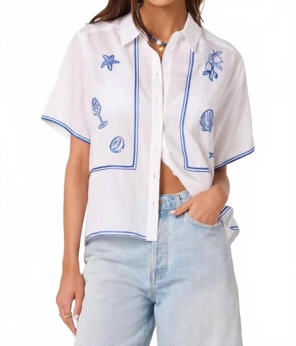 NEW ASTR trace shirt in white